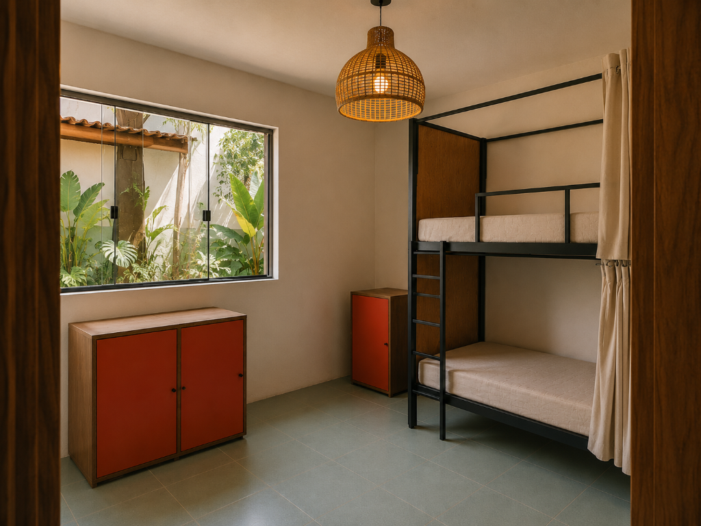 Quarto coletivo da unidade de Alter do Chão
