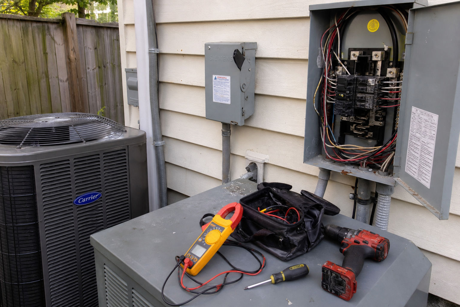 Professional AC electrical diagnosis for a repeatedly tripping breaker