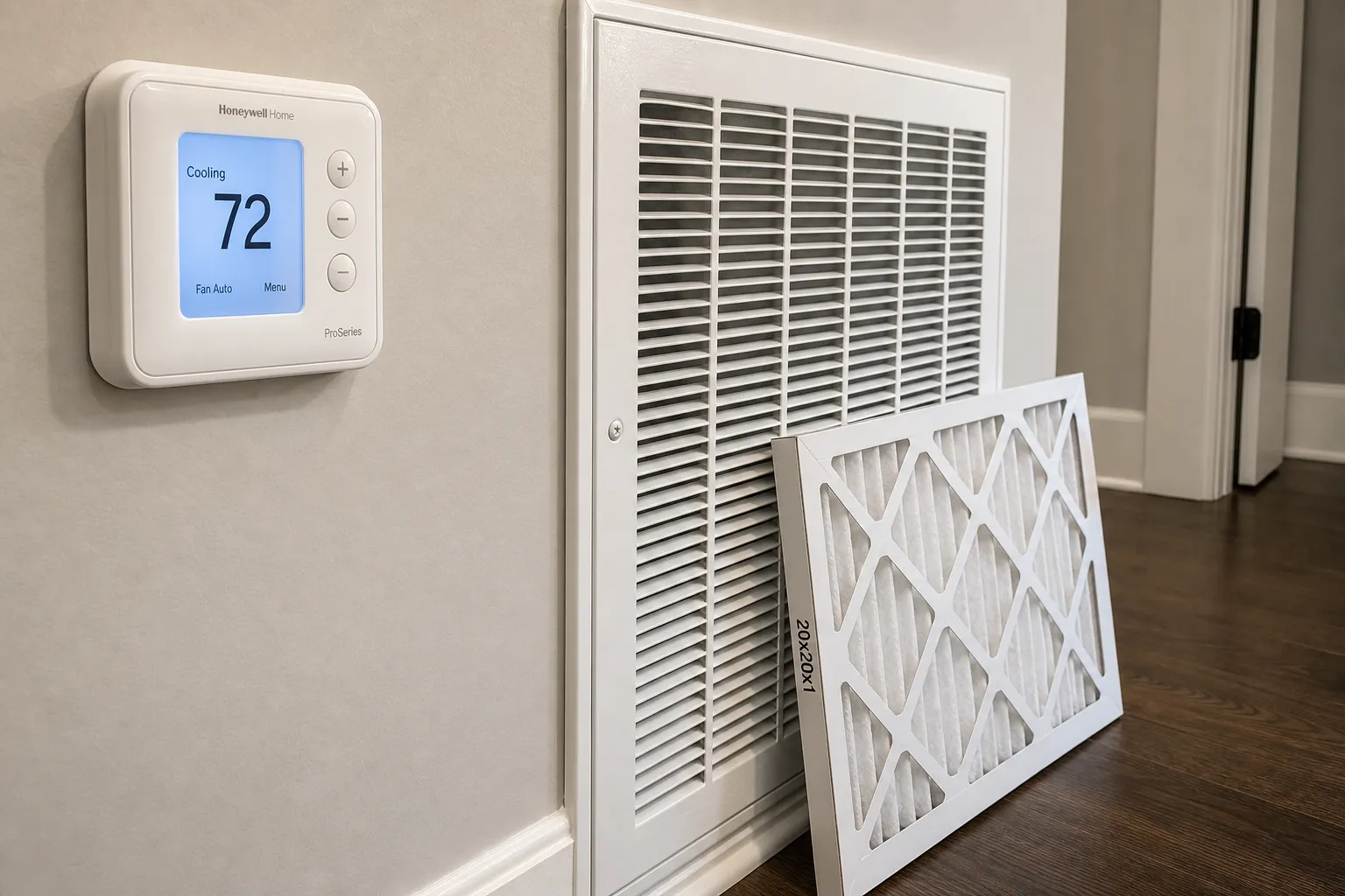 Thermostat and air filter checks for a warm-air AC problem in Summerville