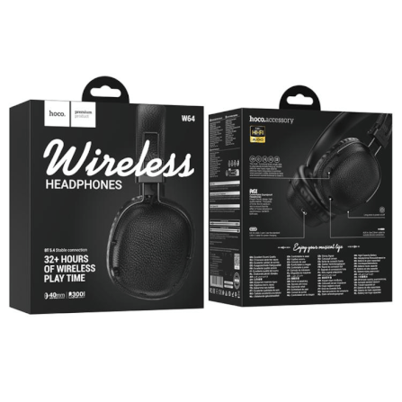 HOCO W64 Earl II Wireless Headphones, Black view 5