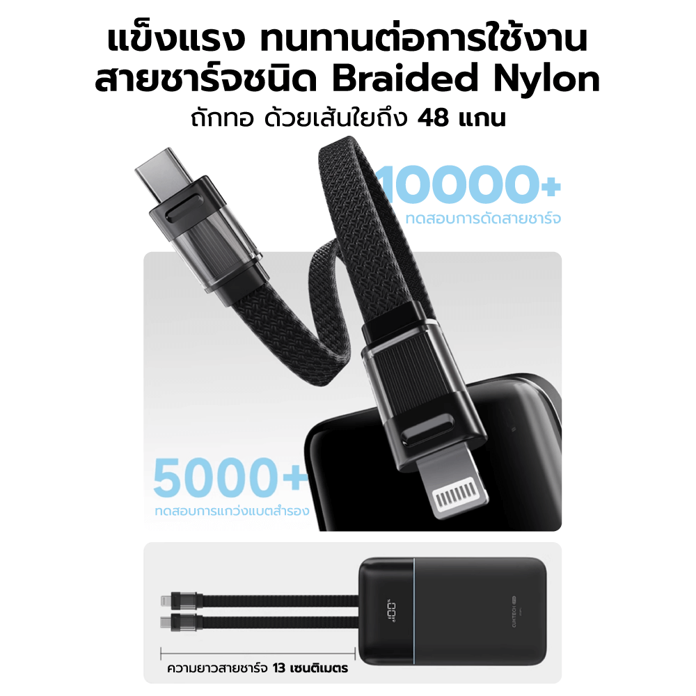 CUKTECH LPB200NL POWER BANK 20000 MAH WHITE CCC FAST CHARGING USB-C 40W USB-A 22.5W view 5