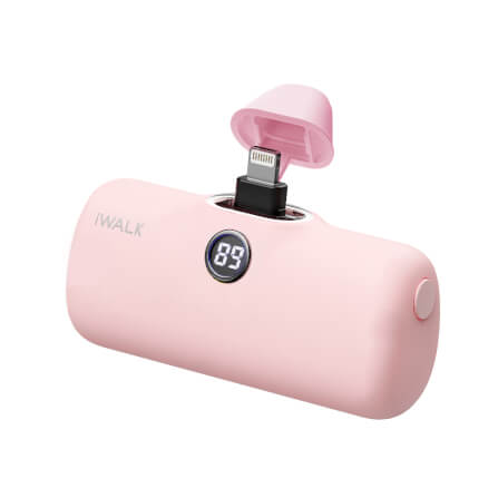 POWERBANK IWALK LINKPOD PRO 4800 MAH LIGHTNING CHARGER PINK COLOR view 3