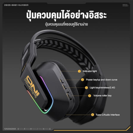 ONIKUMA GT828 4 MODELS WIRELESS GAMING HEADSET view 4