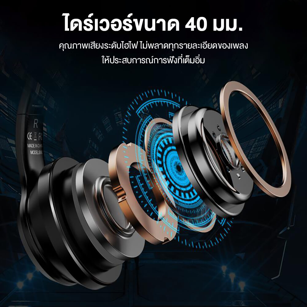 ONIKUMA B90 RGB CAT EAR WIRELESS GAMING HEADSET - BLACK view 3