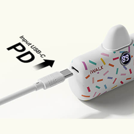 POWERBANK IWALK LINKPOD PRO 4800 MAH LIGHTNING CHARGER WHITE CANDY COLOR view 6