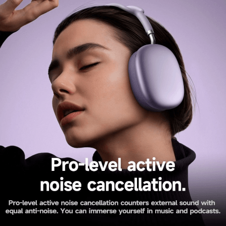 OCO W65 Plus ANC Wireless Headphones, Blue view 3