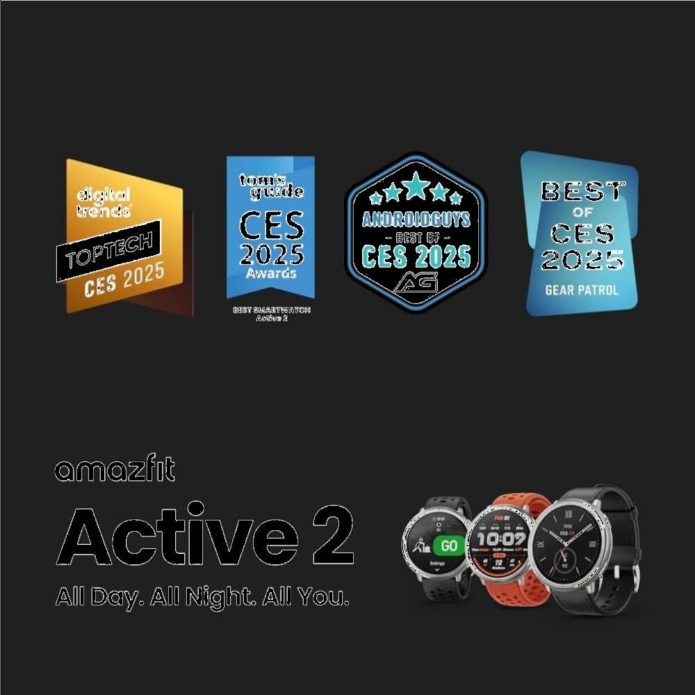 SMARTWATCH AMAZFIT ACTIVE 2 1.32" AMOLED BLACK LEATHER view 5