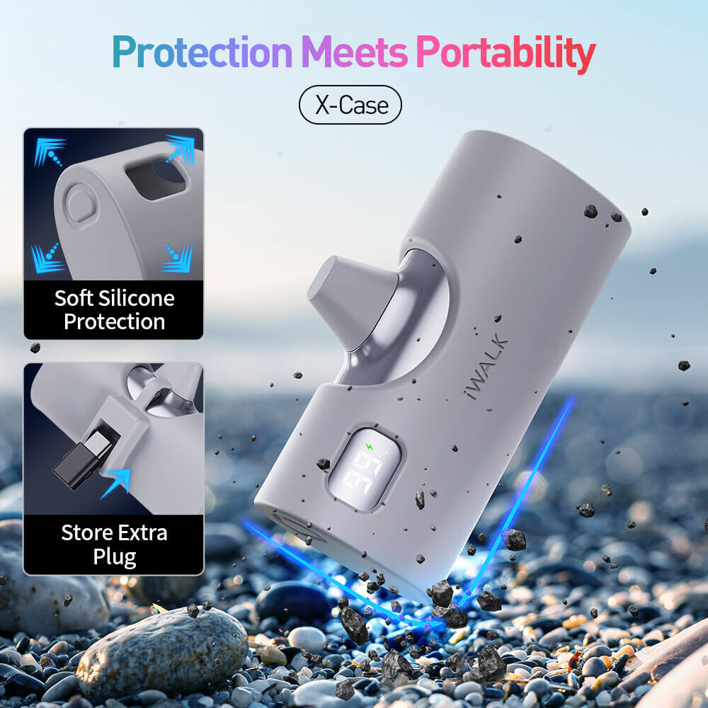 POWERBANK IWALK LINKPODX 5000 MAH SILVER COLOR SWICHABLE TO LIGHTNING OR TYPEC CONECTOR view 3