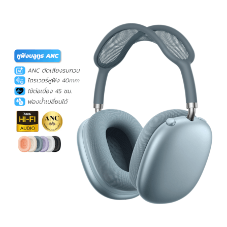 OCO W65 Plus ANC Wireless Headphones, Blue view 5