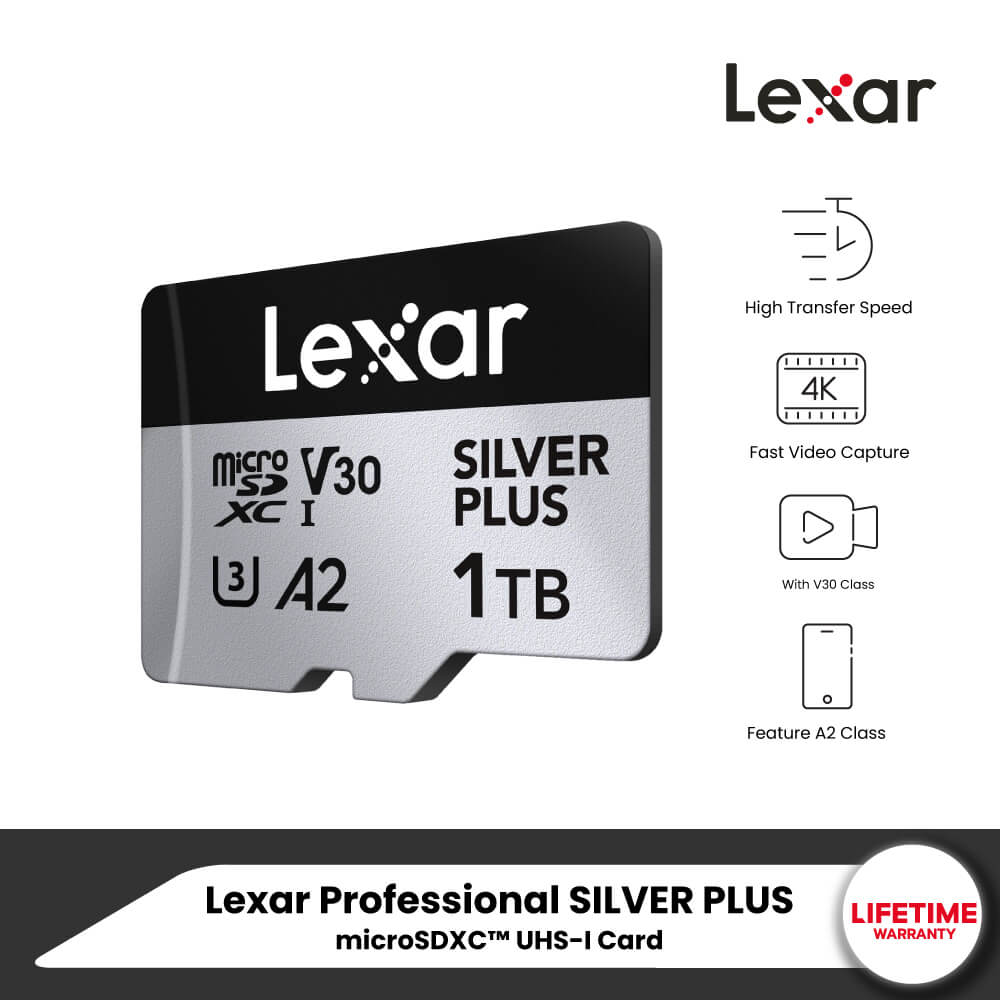 MEMORY CARD LEXAR PROFESSIONAL SILVER PLUS MICROSD CARD 1TB READ 205MB/S WRITE 150MB/S view 5