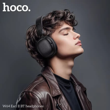 HOCO W64 Earl II Wireless Headphones, Black view 4