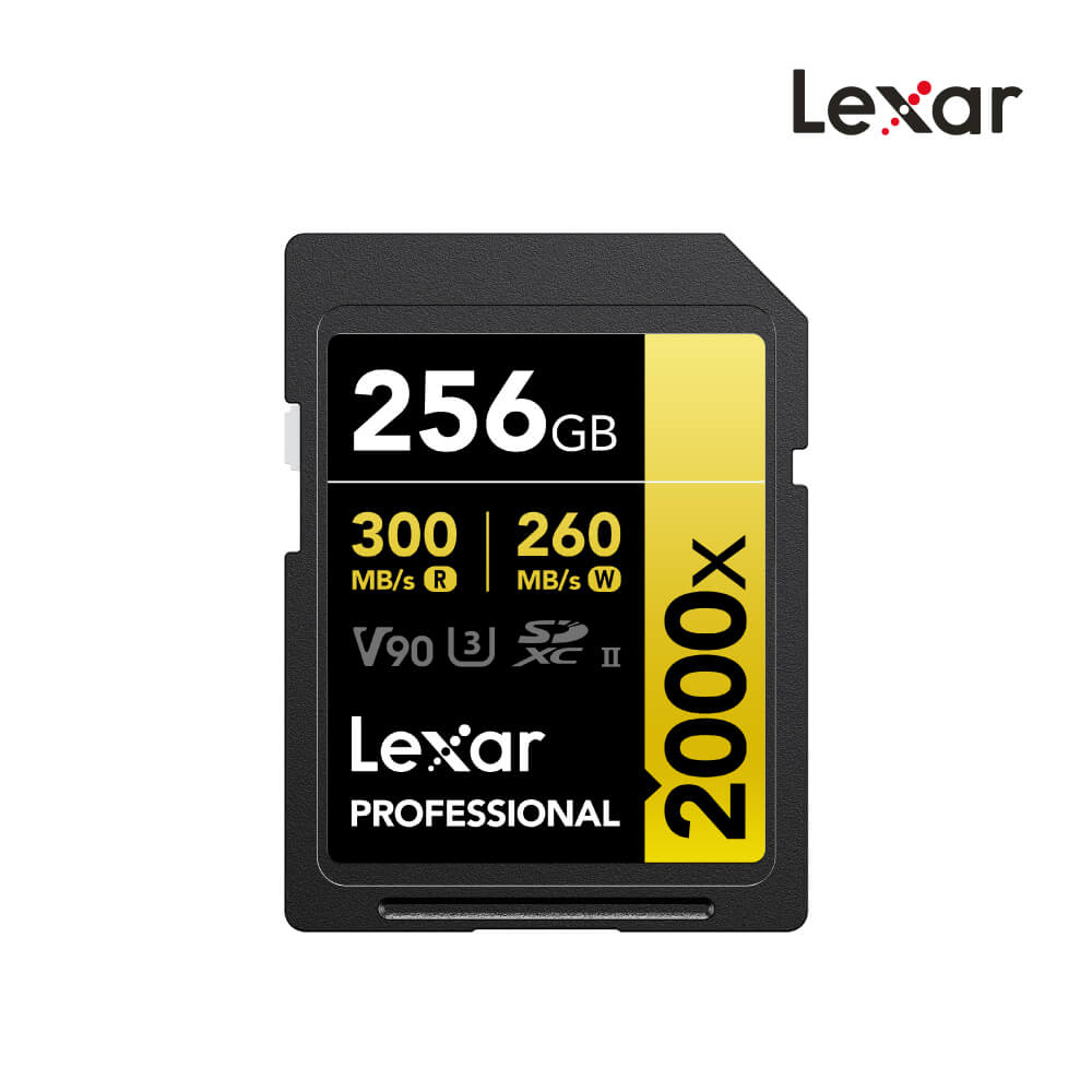 MEMORY CARD LEXAR SD2000X 256GB UHS-II U3 V90 SD CARD FULL-HD 3D 4K 8K RW300/260MB/S