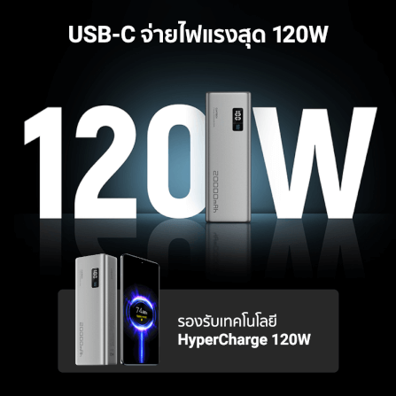 Powerbank CUKTECH PB200P 20000 mAh Gray total power supply up to 140W view 5