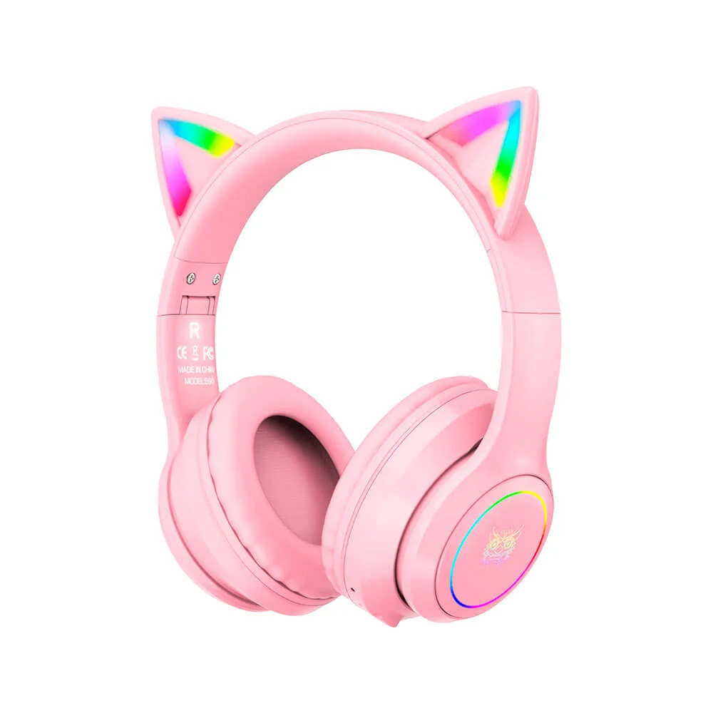 ONIKUMA B90 RGB CAT EAR WIRELESS GAMING HEADSET - PINK