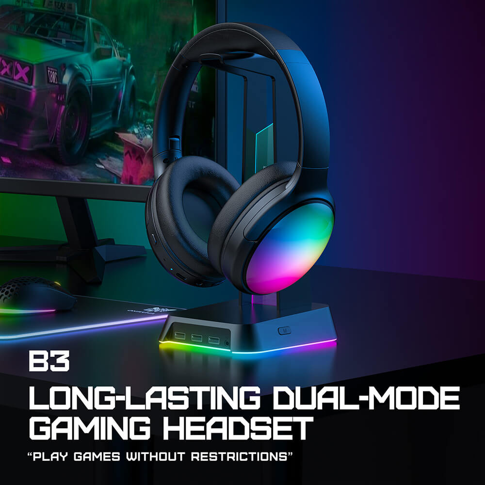 ONIKUMA B3 LONG LASTING DUAL MODE GAMING HEADSET - BLACK view 4