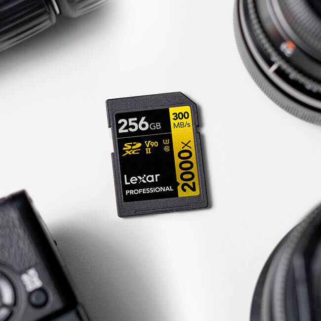 MEMORY CARD LEXAR SD2000X 256GB UHS-II U3 V90 SD CARD FULL-HD 3D 4K 8K RW300/260MB/S view 4