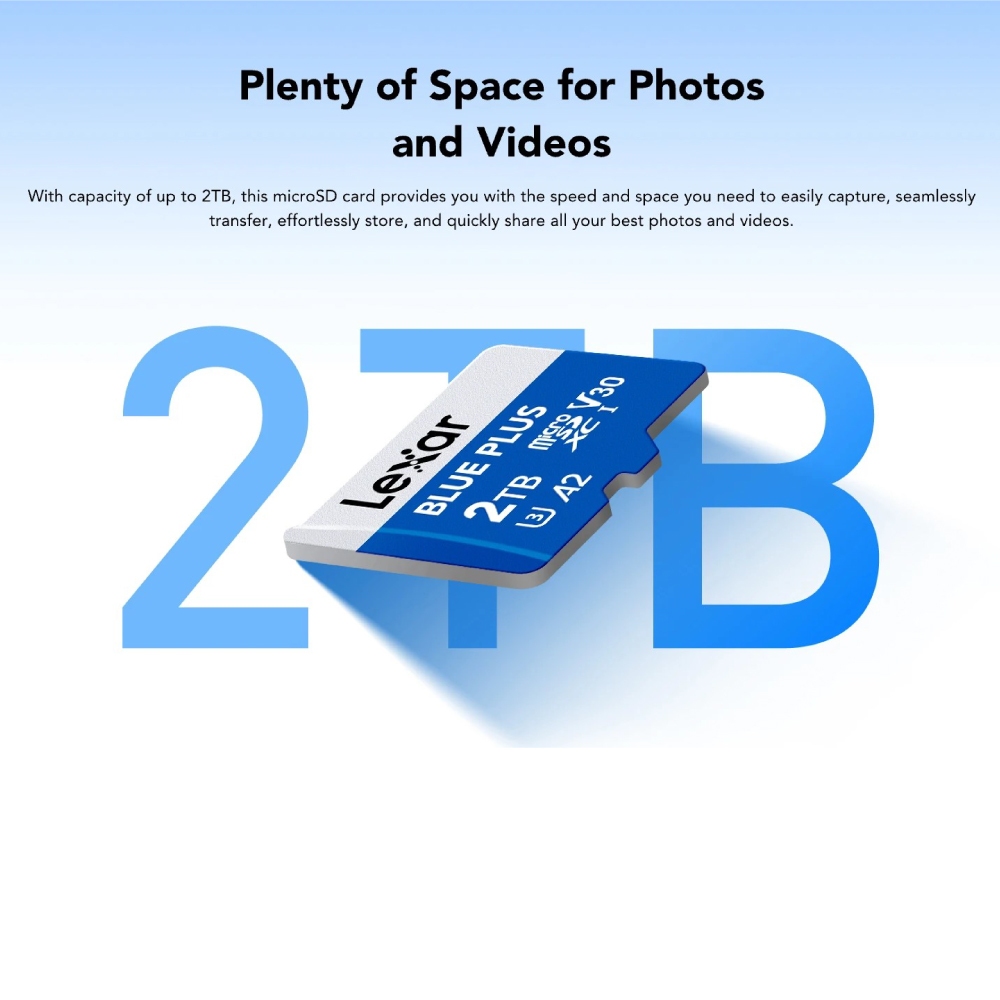 MEMORY CARD LEXAR MICROSD CARD BLUE PLUS 512GB R170MB/S FOR SMARTPHONES TABLETS view 3