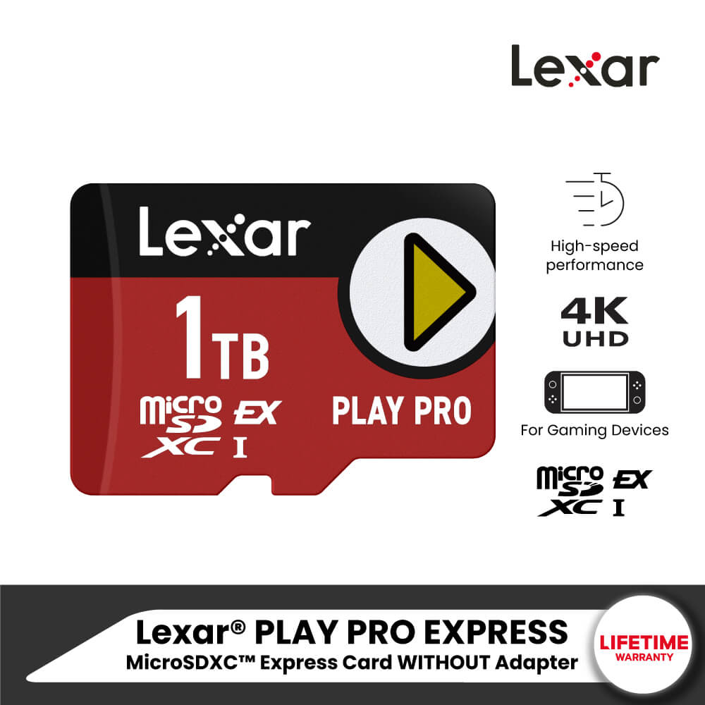 MEMORY CARD LEXAR MICROSD CARD PLAY PRO EXPRESS 1TB RW900/600MB/S FOR HANDHELD GAMING view 5