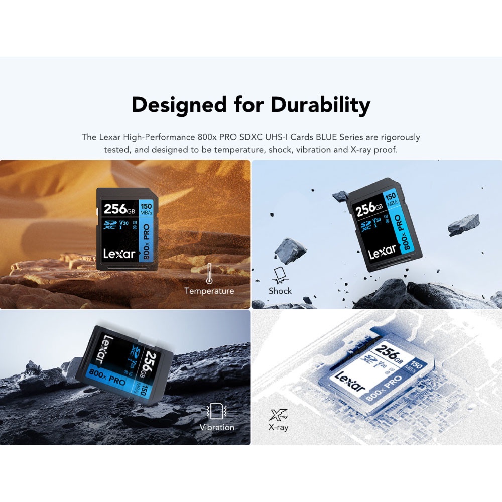 MEMORY CARD LEXAR 800XPRO 64GB SD CARD BLUE SERIES FULL-HD 4K RW150/45MB/S view 4