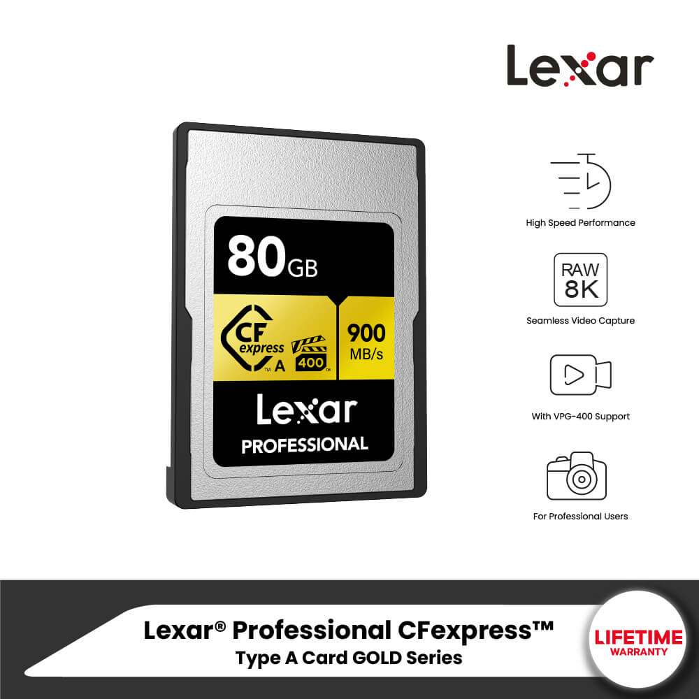 MEMORY CARD LEXAR CFEXPRESS TYPE A 80GB VPG400 RAW 8K RW900/800MB/S FOR SONY view 5