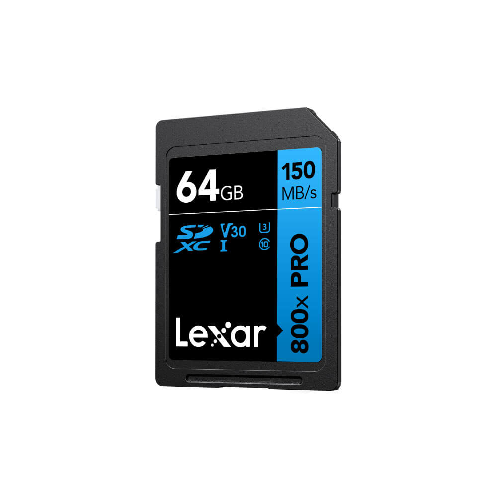 MEMORY CARD LEXAR 800XPRO 64GB SD CARD BLUE SERIES FULL-HD 4K RW150/45MB/S