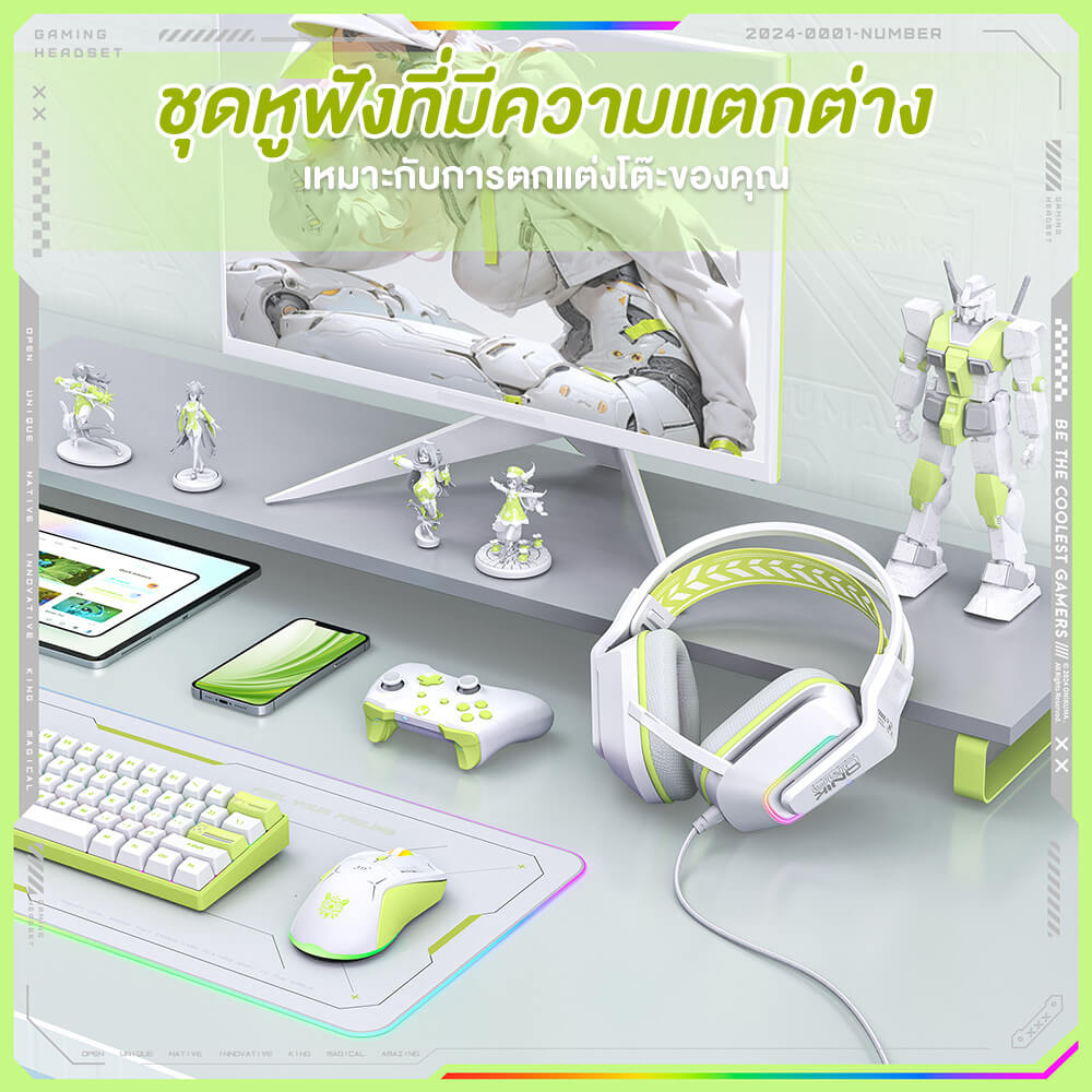 ONIKUMA X13 GAMING HEADSET - WHITE view 5