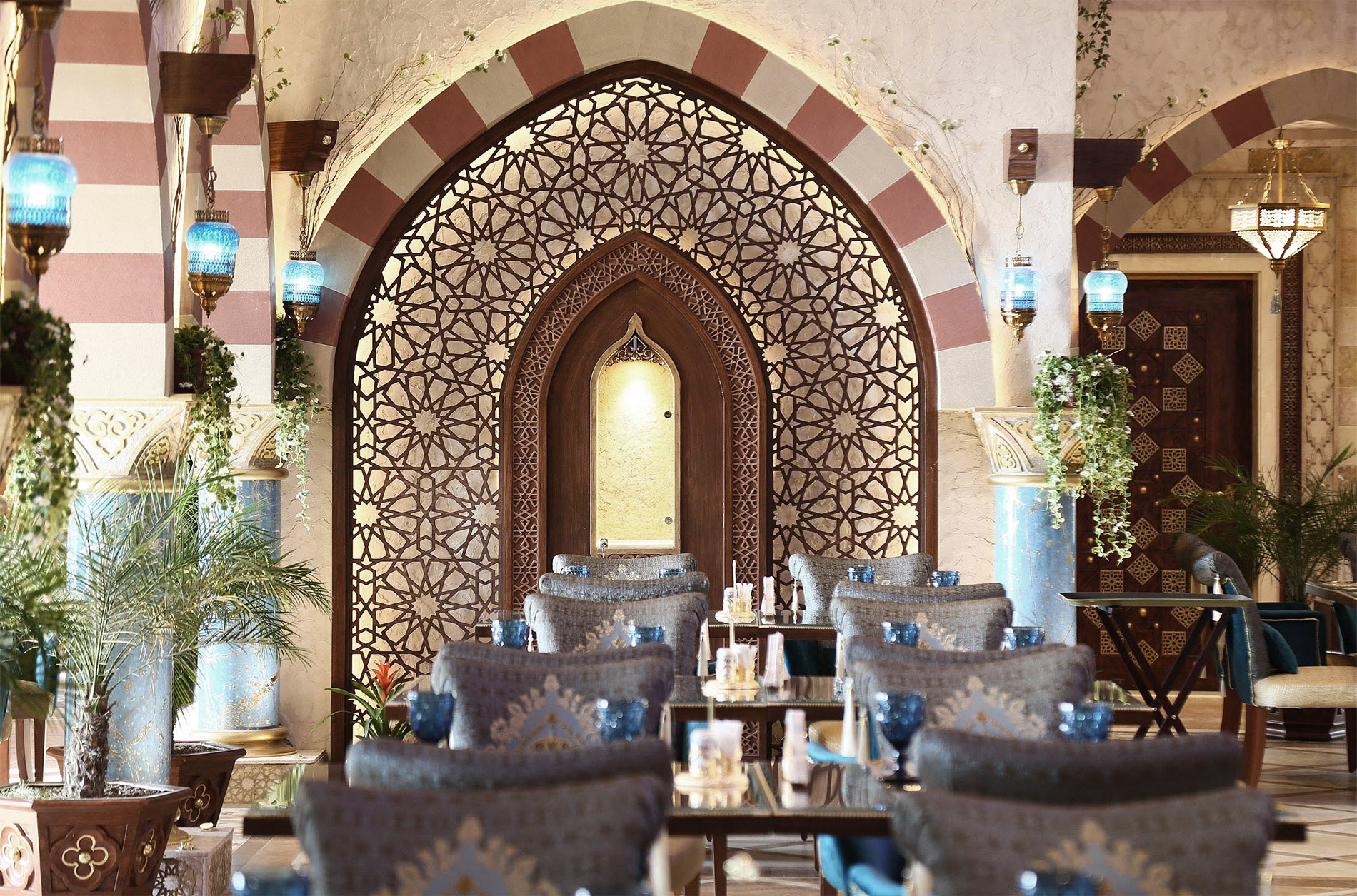 The grand dining hall of Balawi Restaurant