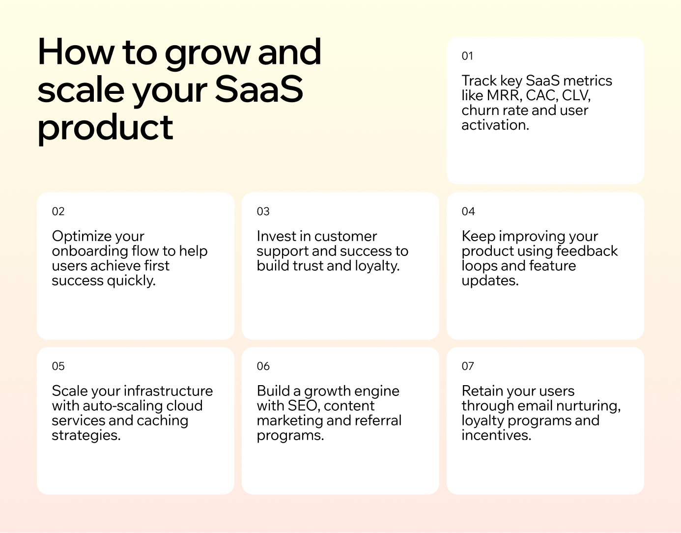 How to grow and scale your SaaS product