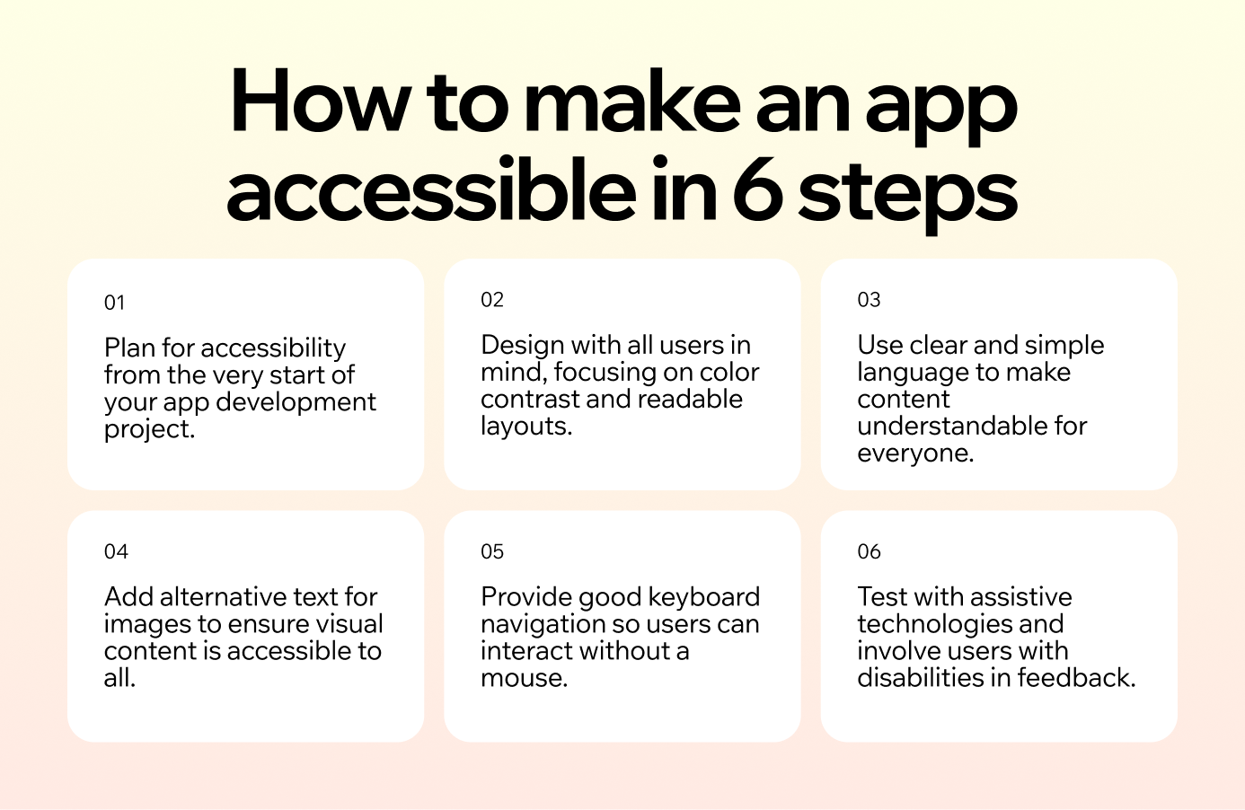 How to make an app accessible in 6 steps