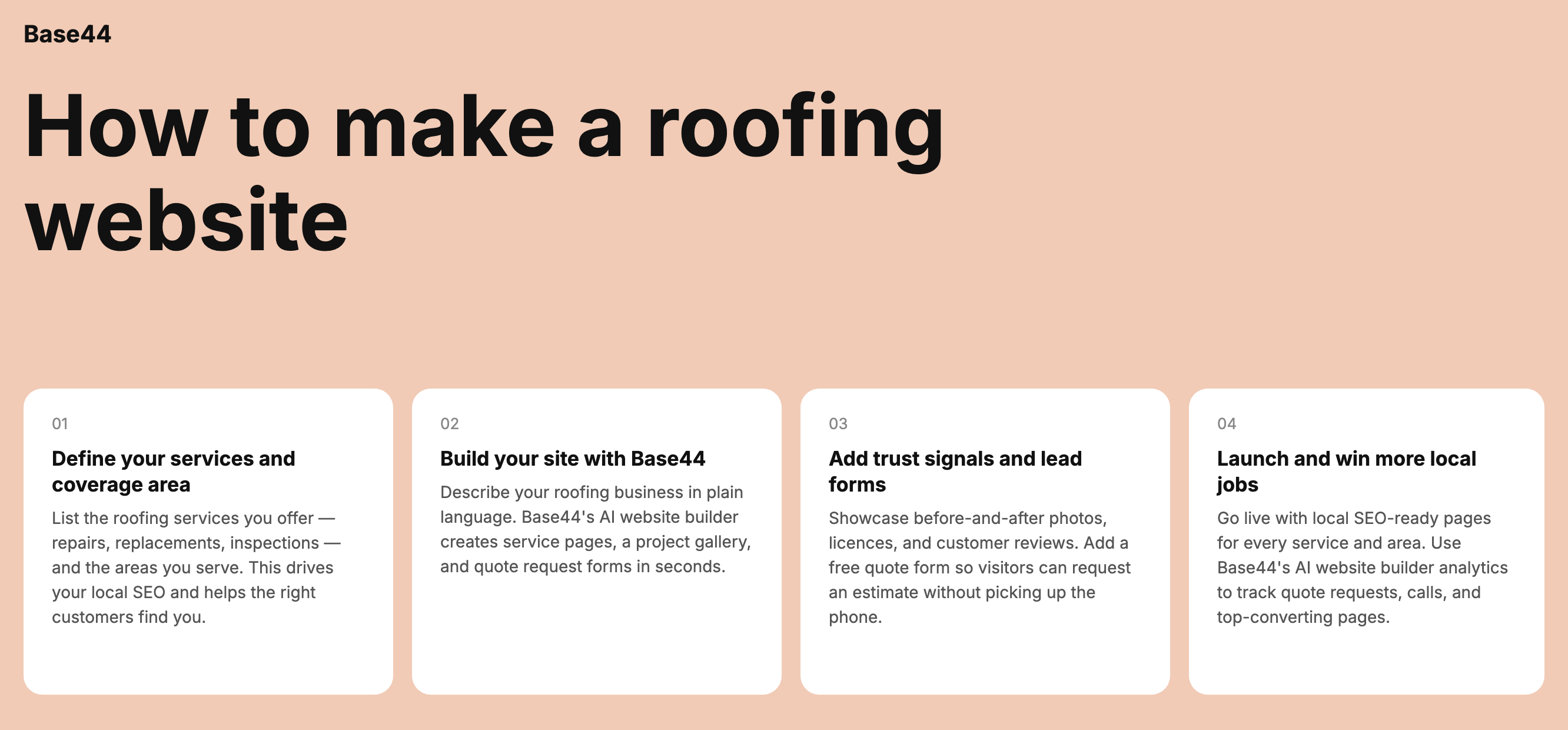 how to make a roofing website with ai