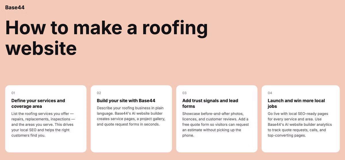 how to make a roofing website with ai
