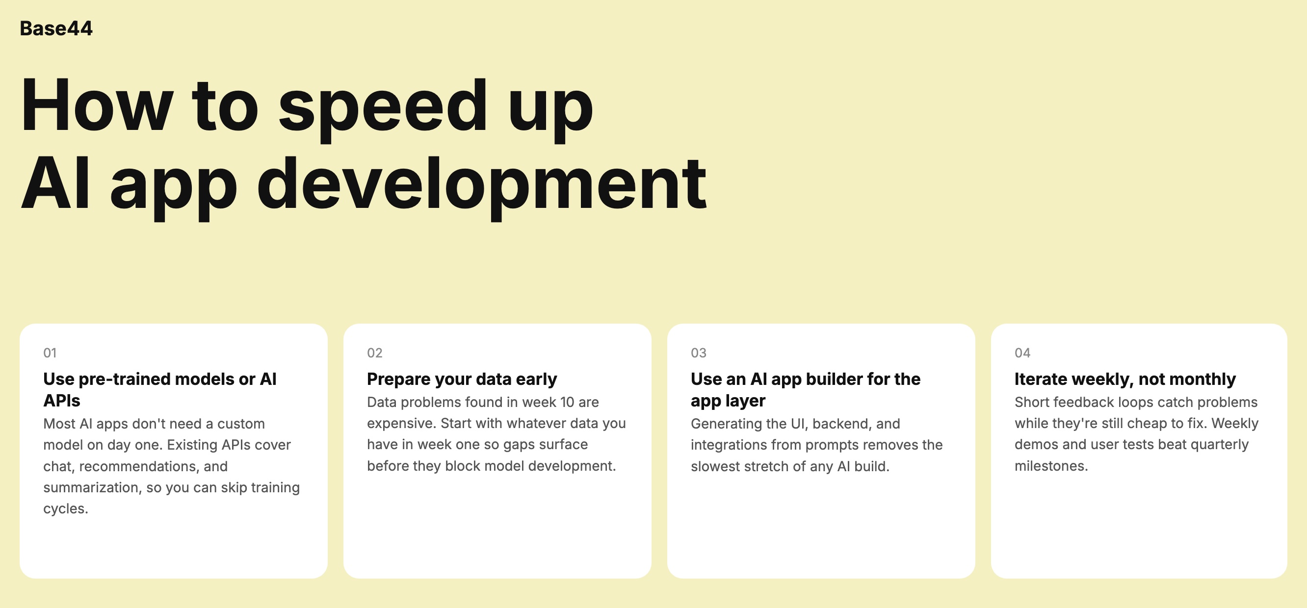 how to speed up ai app development