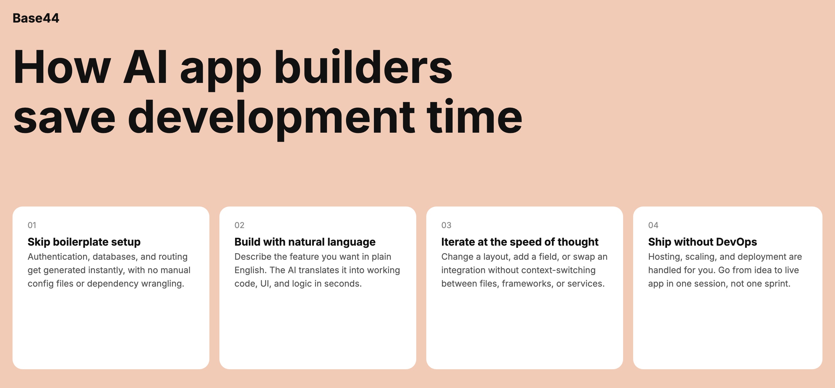 how ai builders save development time