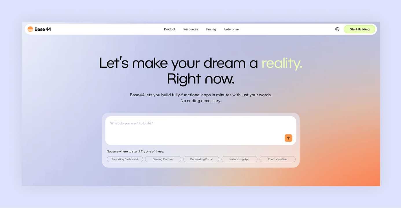 what is an ai app builder - base44