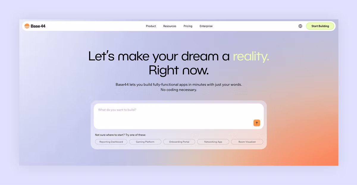 what is an ai app builder - base44