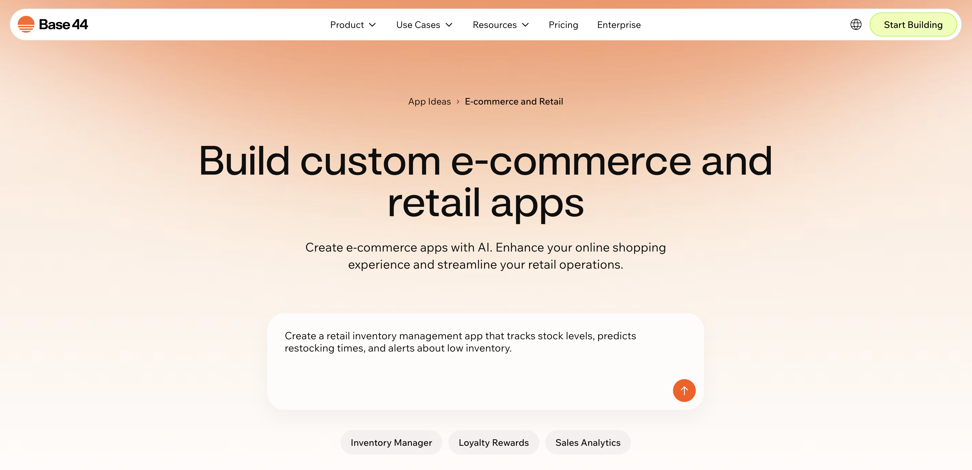build ecommerce app base44 and stripe integration