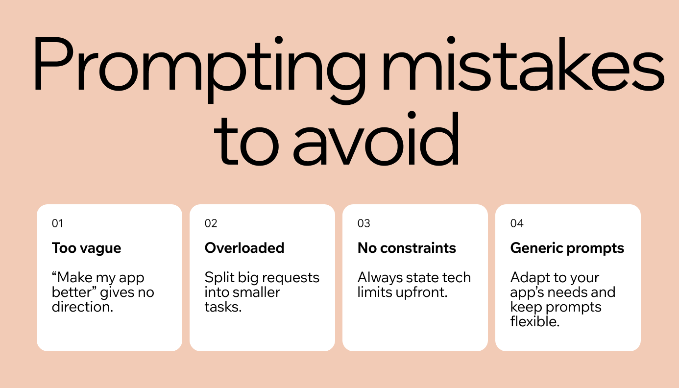 Prompting mistakes to avoid.