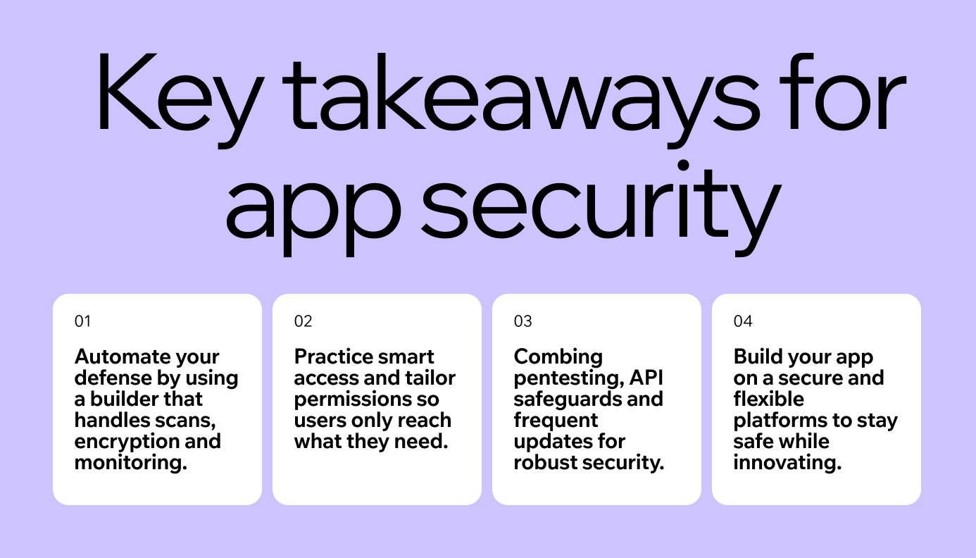 key takeaways for app security infographic
