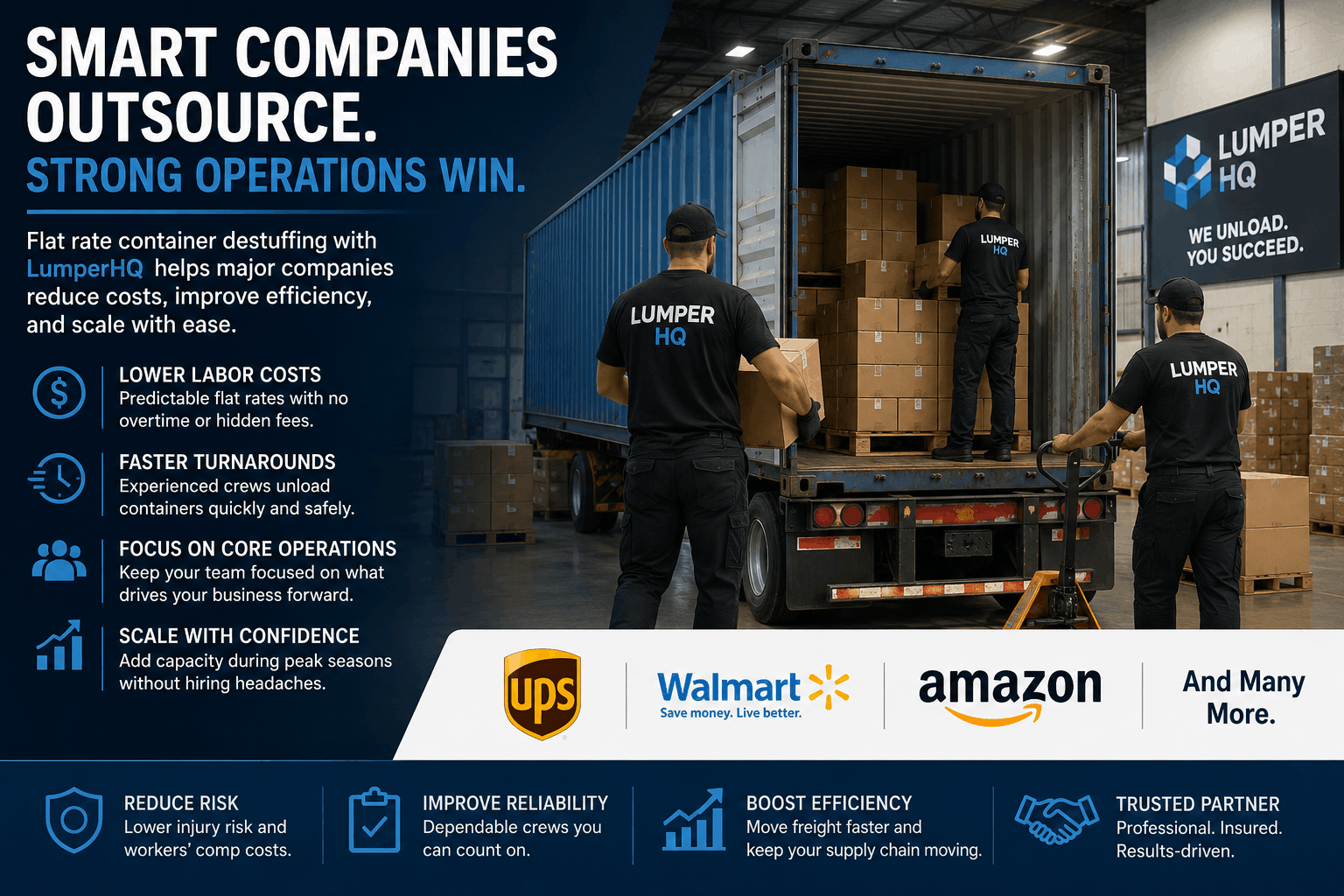 Why Major Companies Like UPS, Walmart, and Amazon Benefit from Outsourcing Container Unloading