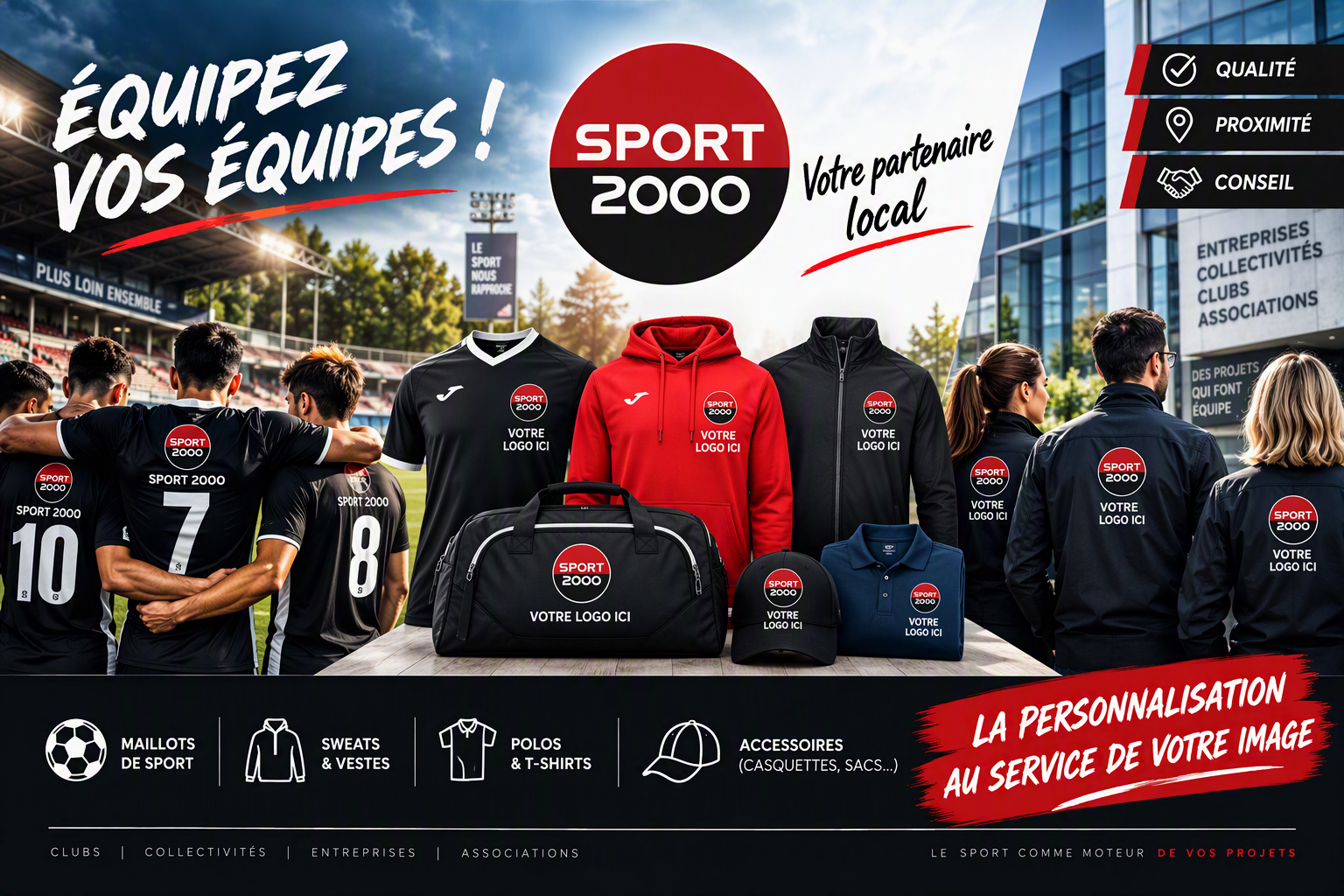 Sport 2000 — flocage pour clubs, collectivités et entreprises