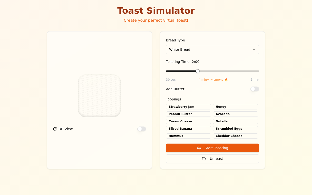 toast simulator template preview