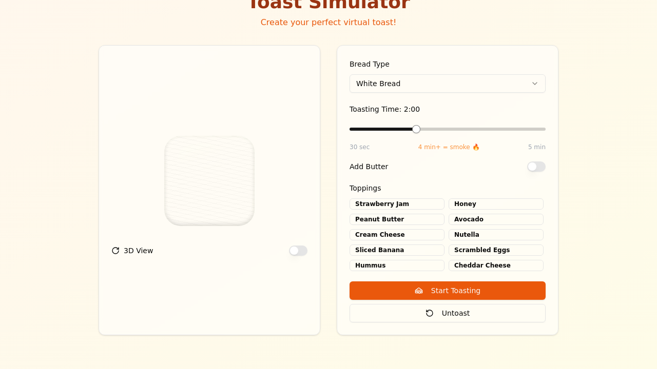 toast simulator template preview