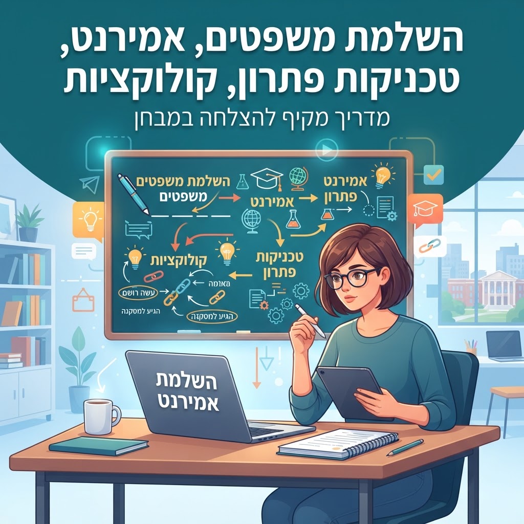 איך לפתור השלמת משפטים באמירנט