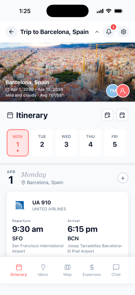 Group Trip Planning Calendar