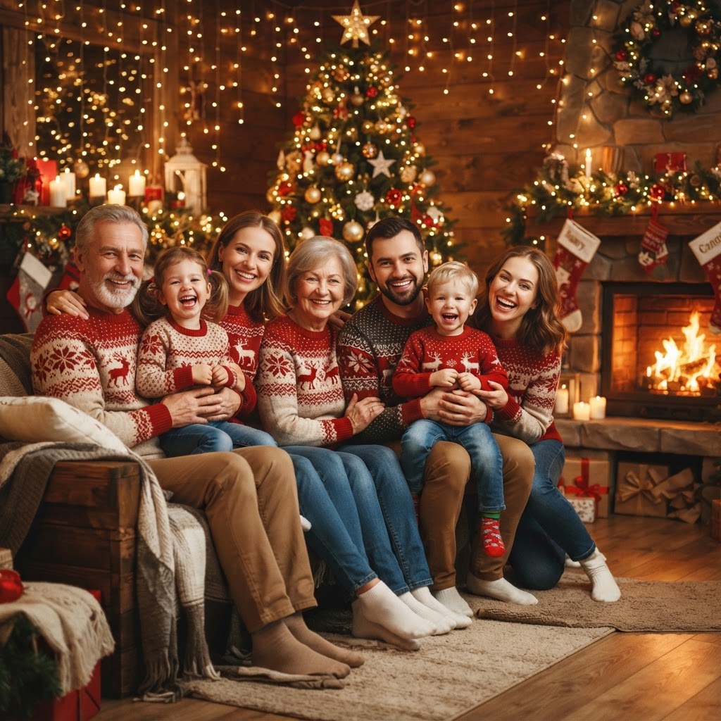 Holiday family portrait