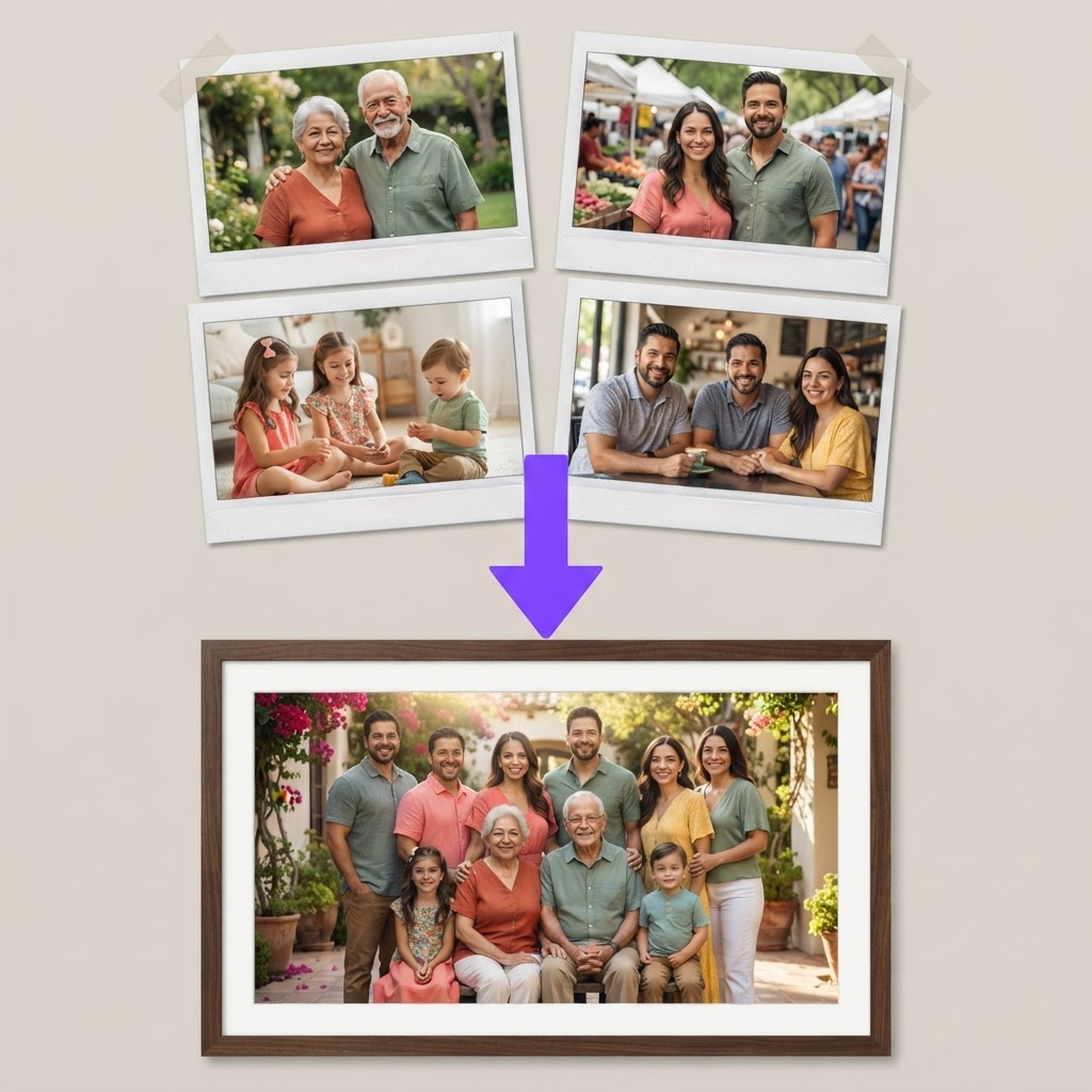 AI-generated family photo example 4