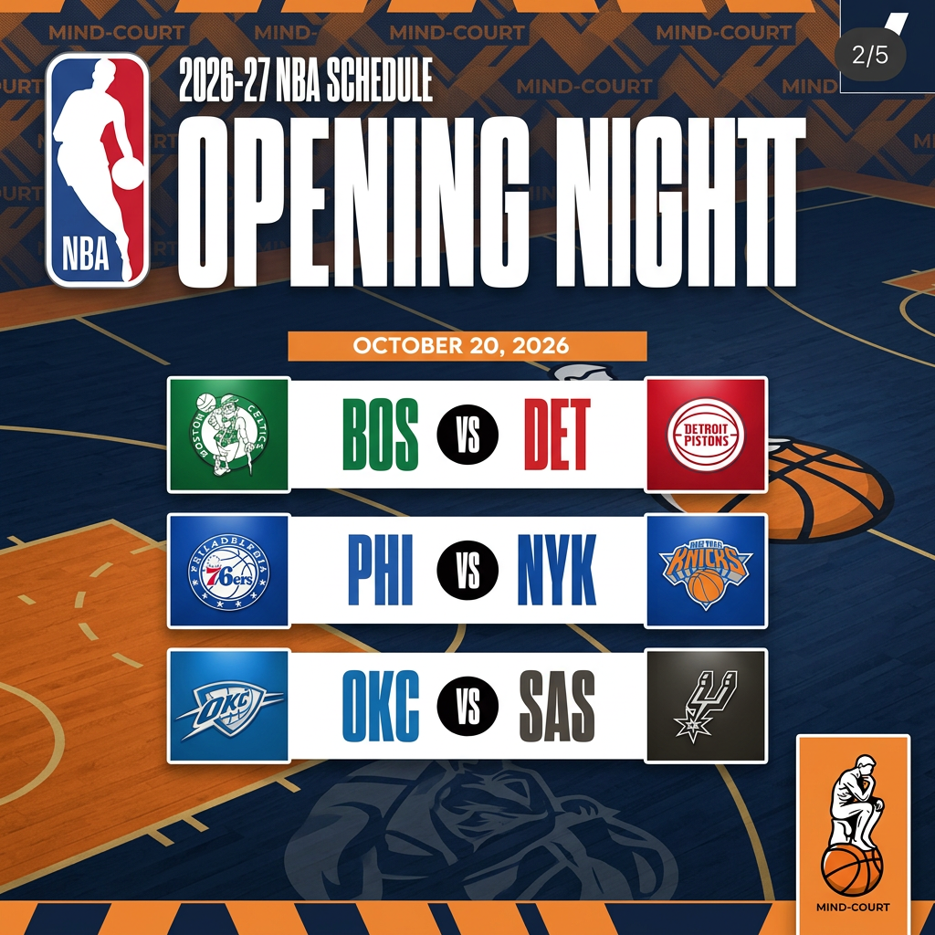 The 2026-27 NBA Schedule Is Here: LeBron to Philly, Wemby's Revenge, and a Christmas Finals Rematch