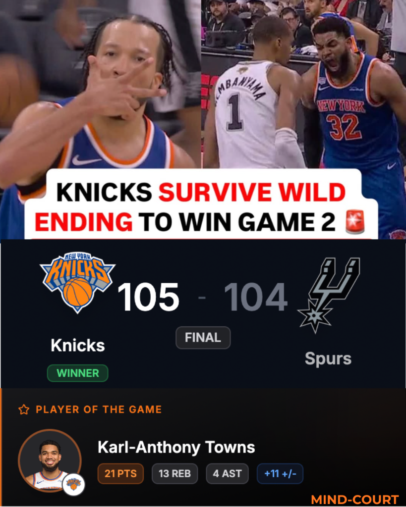 With Their 13th Straight Playoff Win, the Knicks Take a Wild 2-0 Lead in the Finals!