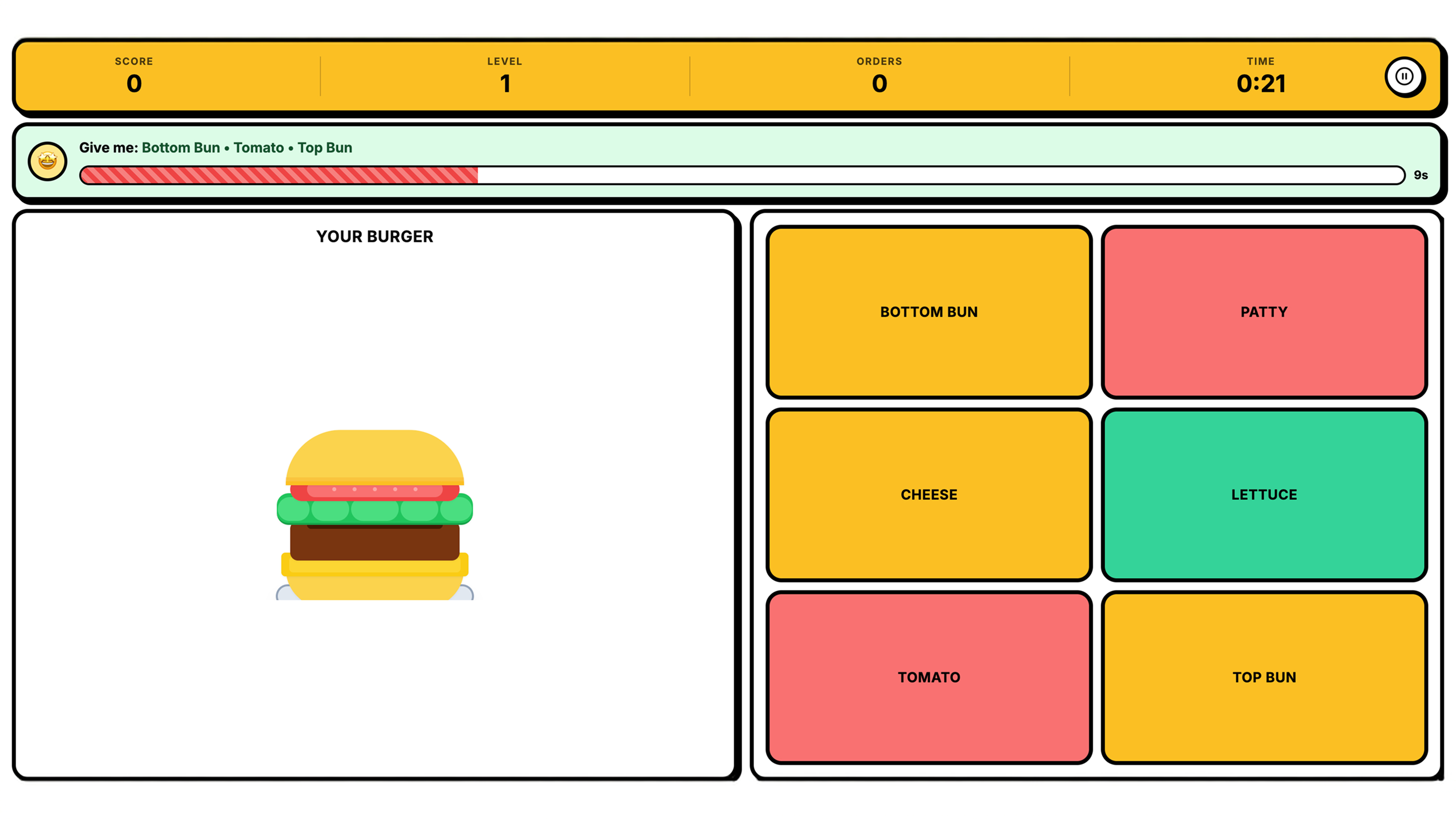Burger Builder template preview