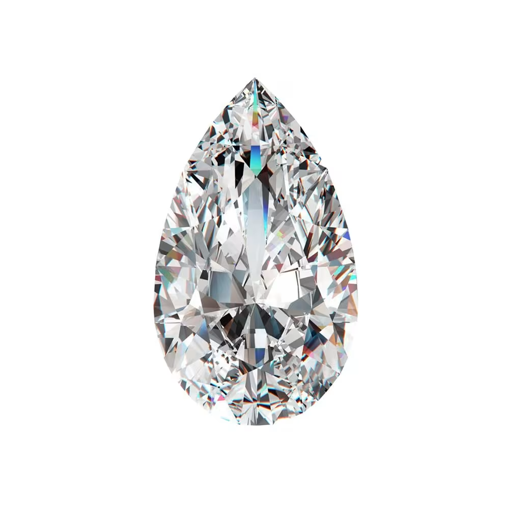 Pear diamond facet diagram